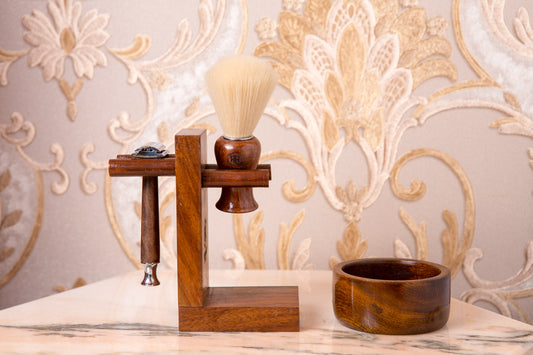 Wooden Shaving Set